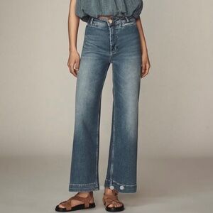 Anthropologie The Ettie High-Rise Full-Length Wide-Leg Jeans by Maeve